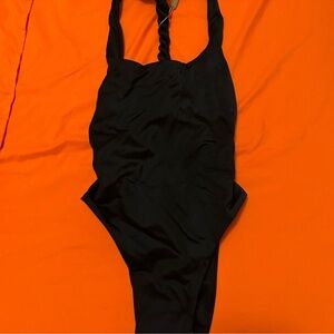 Elegant Black One Piece Swimsuit